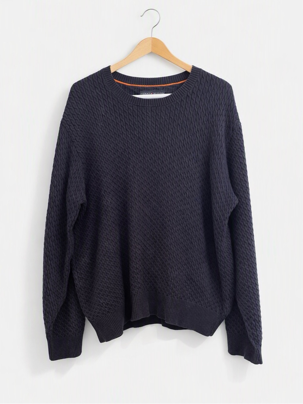 Tommy Hilfiger Textured Crewneck Sweater - Navy